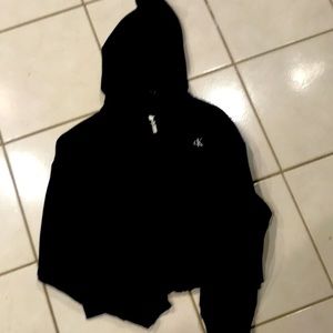 Calvin Klein black zipper sweatshirt